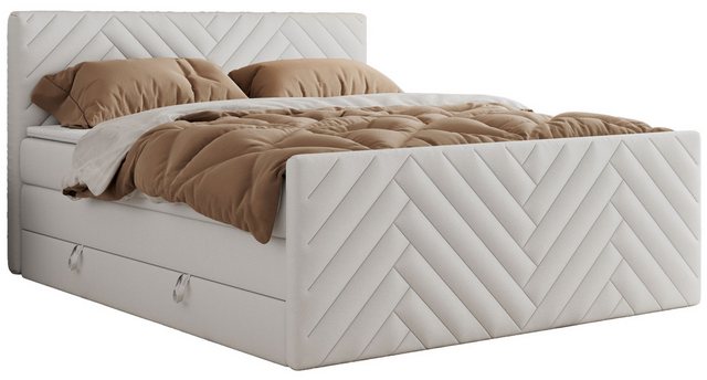 MKS MÖBEL Boxspringbett PARIS KING DUO (Packung, Set, Zwei Bettkästen, Topp günstig online kaufen