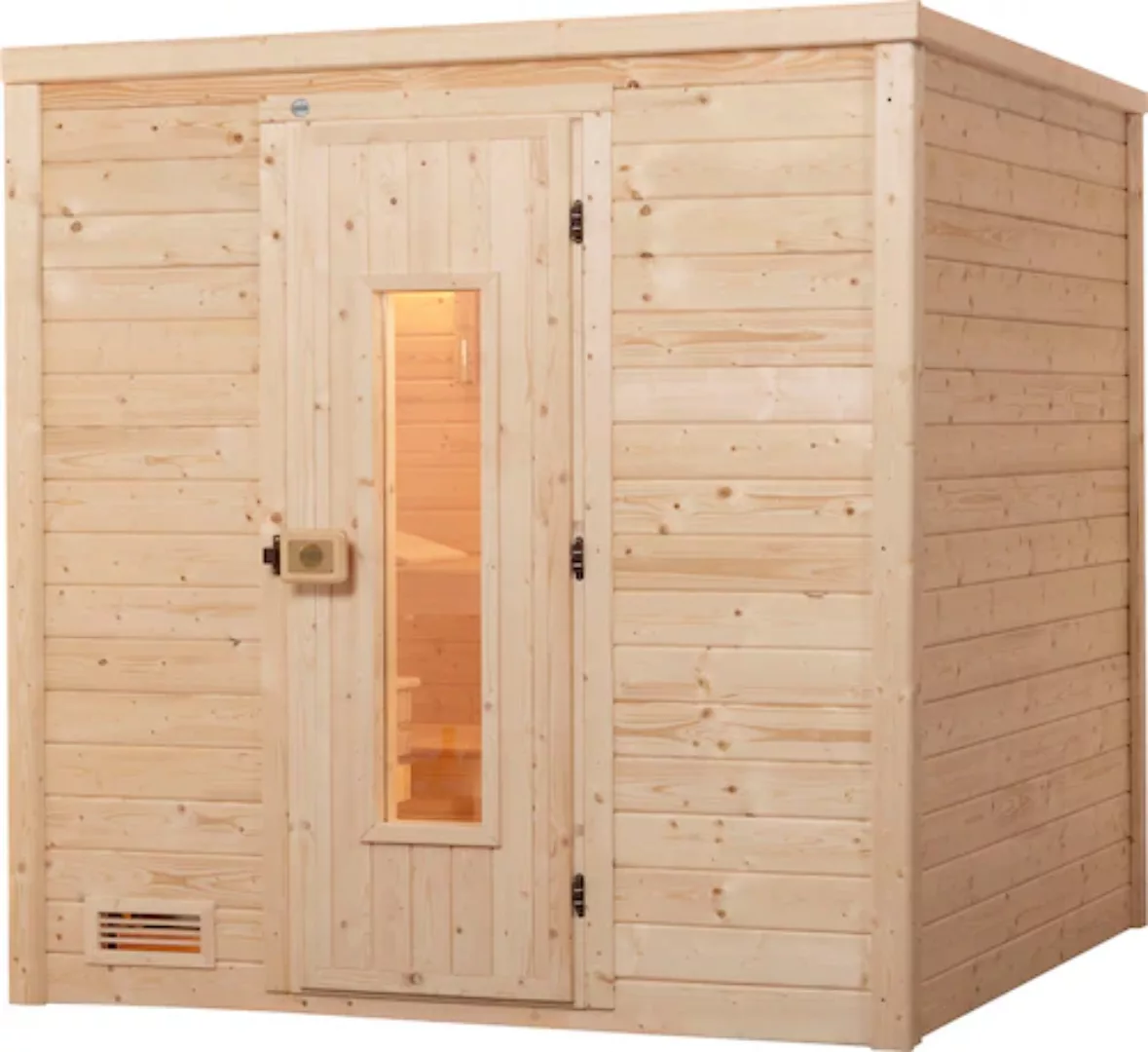 Weka Premium Massivholz-Sauna Bergen 1 Sparset 7,5 kW BioS digi. Strg Holzt günstig online kaufen