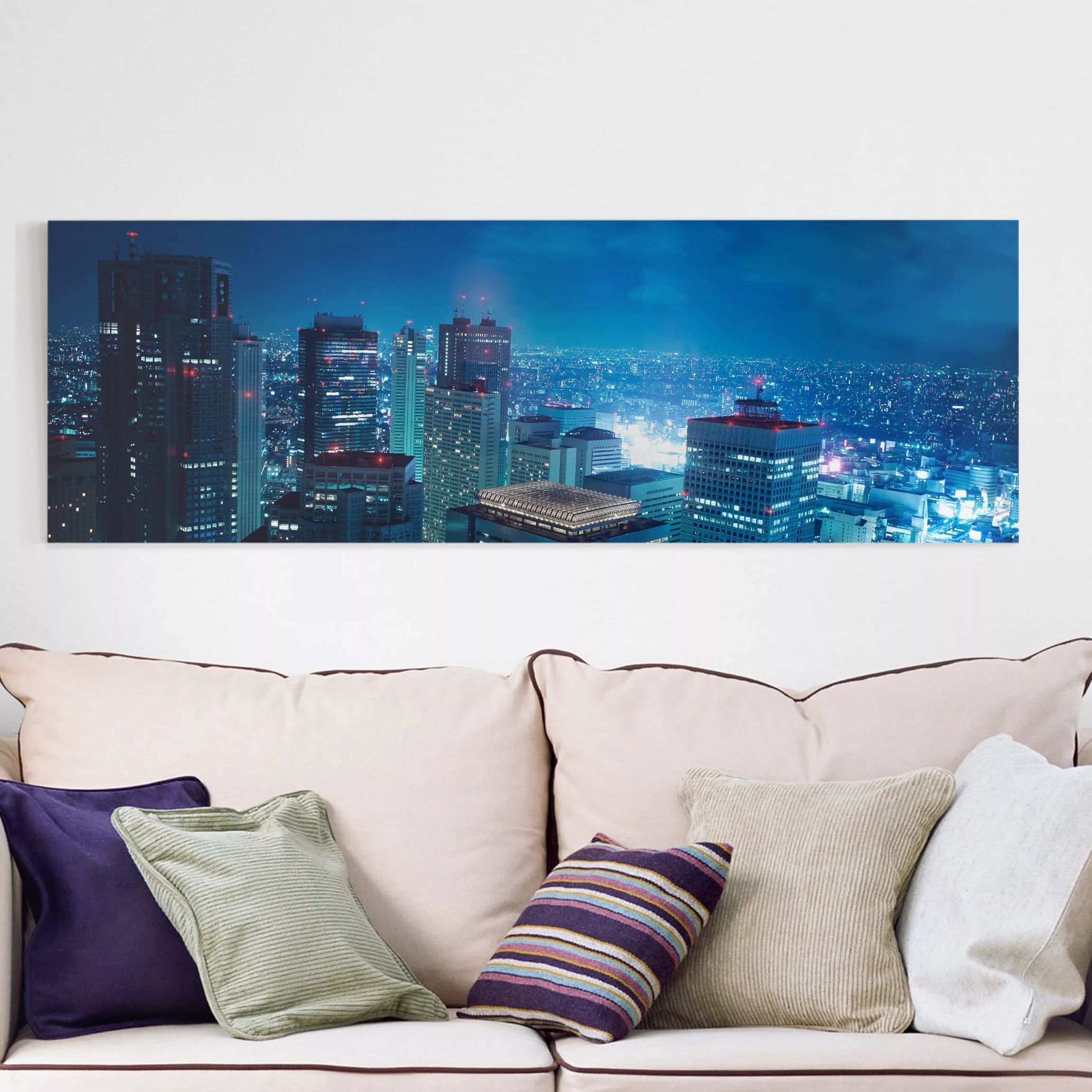 Leinwandbild Architektur & Skyline - Panorama Die Atmosphäre Tokios günstig online kaufen