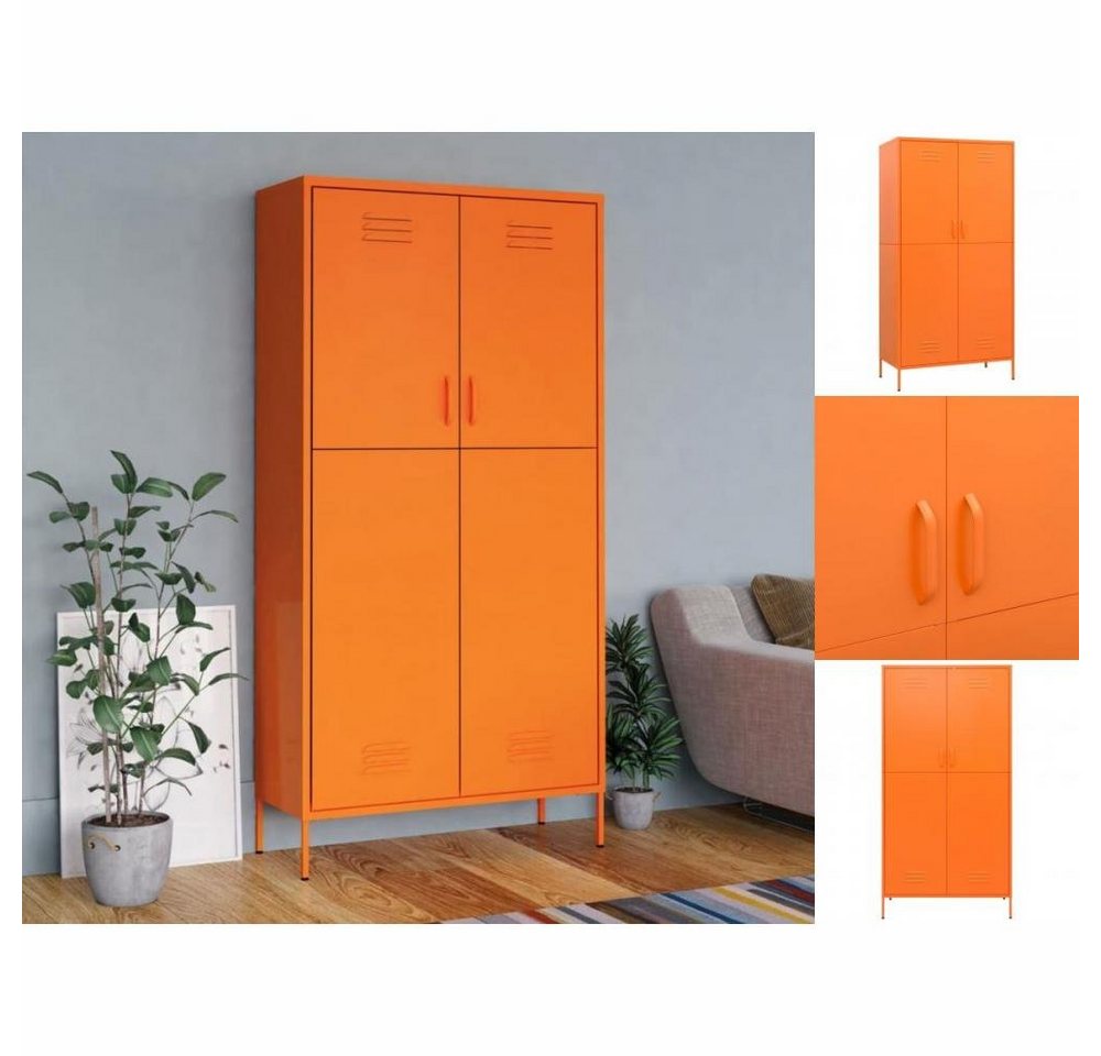 vidaXL Kleiderschrank Kleiderschrank Orange 90x50x180 cm Stahl günstig online kaufen