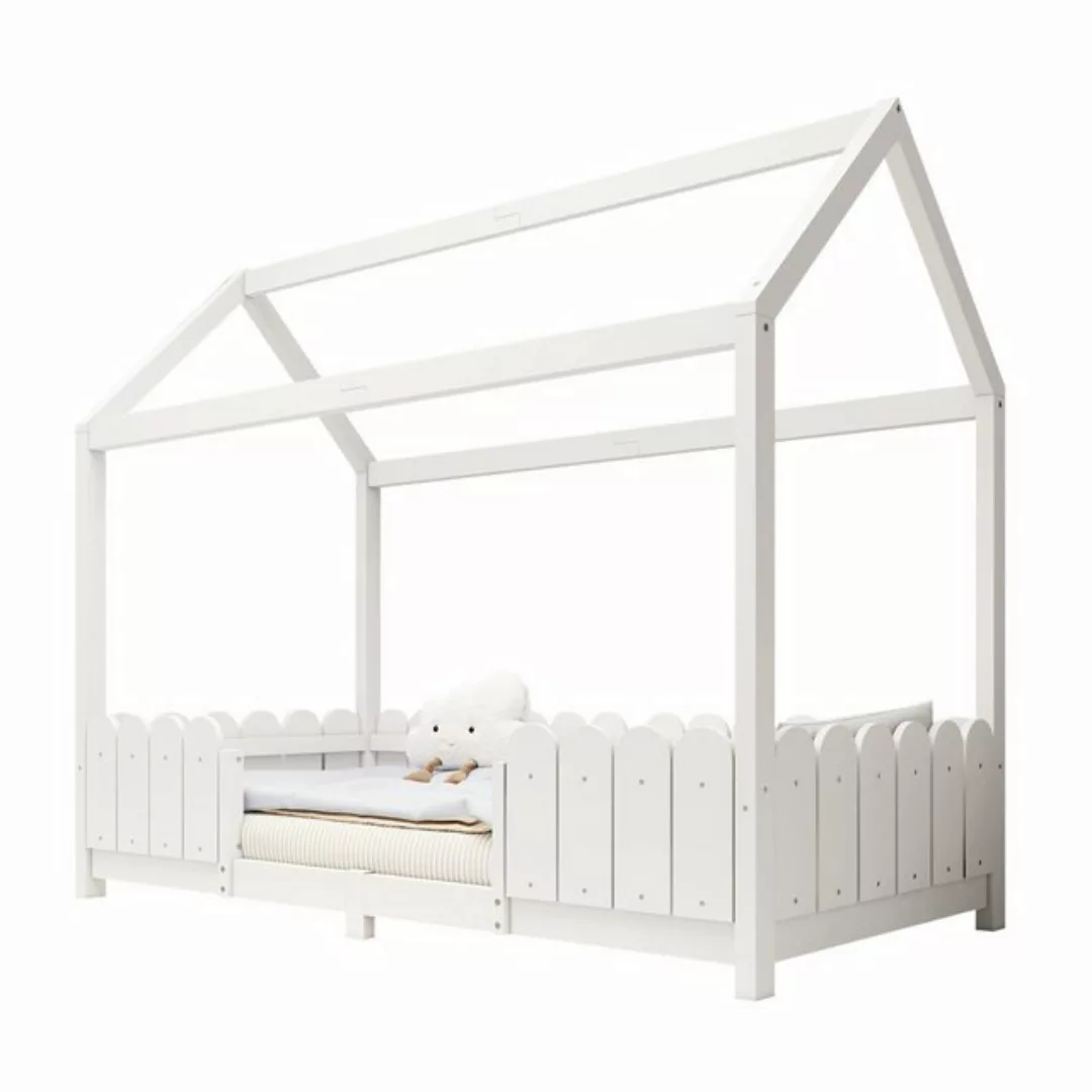 Flieks Kinderbett, Einzelbett Hausbett Kiefernholz 90x200cm günstig online kaufen