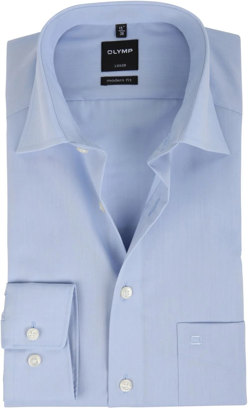 OLYMP Luxor Hemd Modern Fit Light Blue - Größe 48 günstig online kaufen