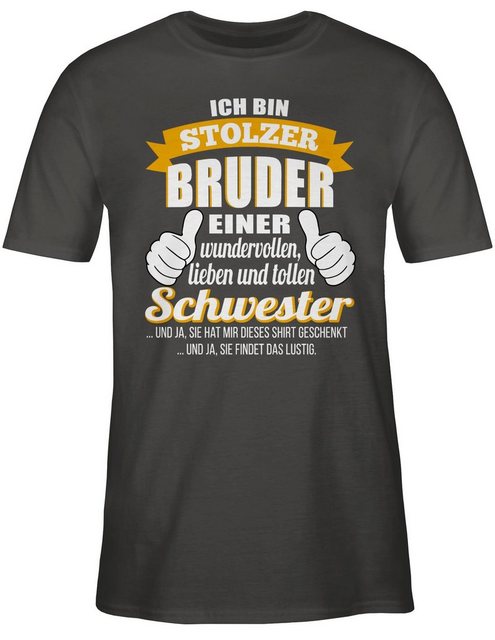 Shirtracer T-Shirt Ich bin ein Stolzer Bruder - orange Bruder günstig online kaufen