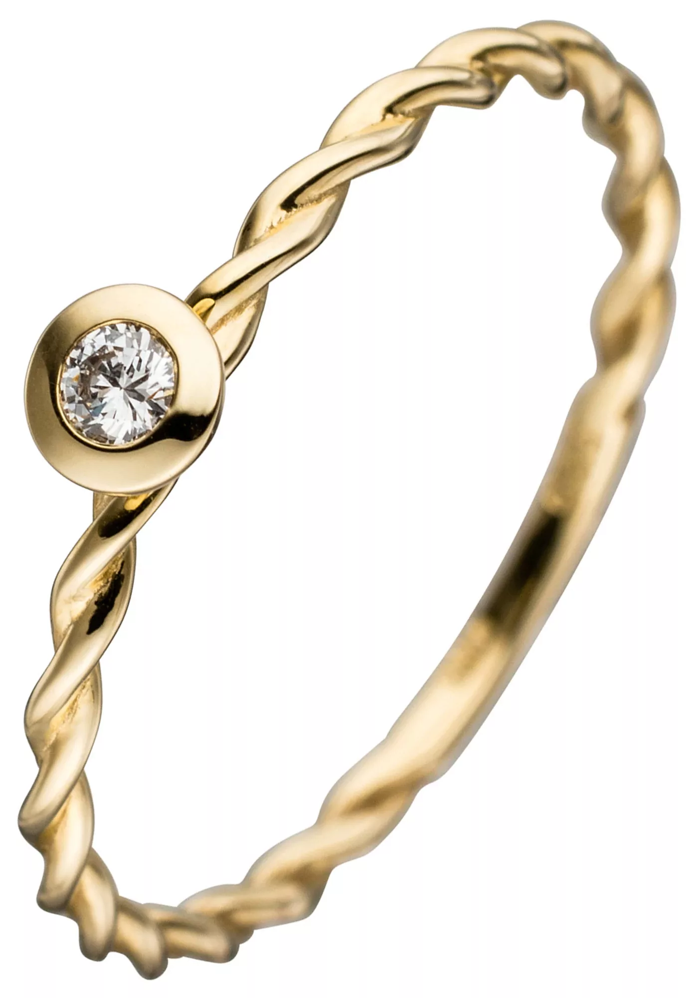JOBO Diamantring, 585 Gold mit Diamant 0,05 ct. günstig online kaufen