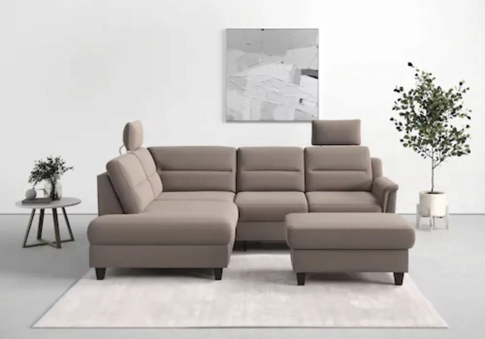 sit&more Ecksofa "Farö L-Form", inklusive Federkern, wahlweise mit Bettfunk günstig online kaufen