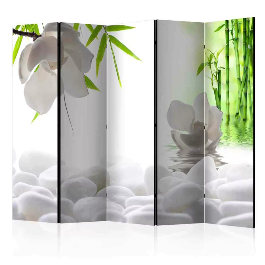 Spanischer Raumteiler mit Orchideen und Bambus 225 cm breit günstig online kaufen