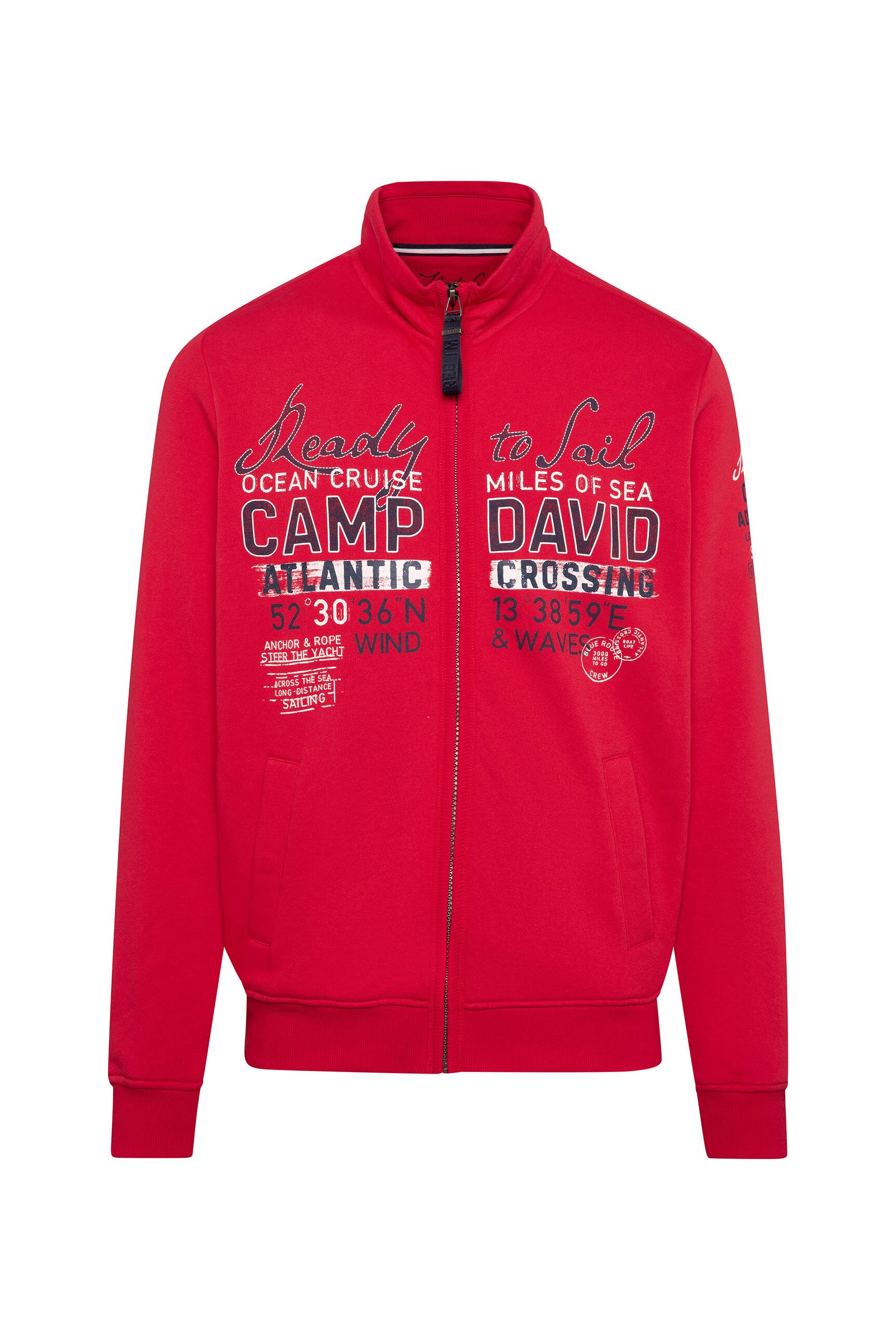 CAMP DAVID Sweatjacke mit Stehkragen günstig online kaufen