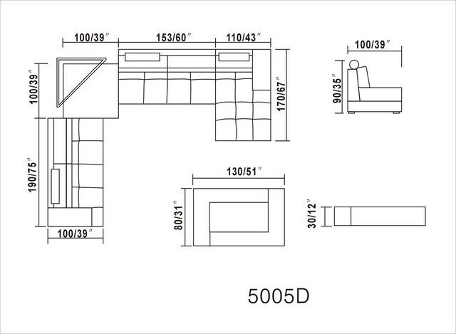 Xlmoebel Sofa Moderne Designer Ledersofa Wohnlandschaft U-Form Ecksitzgrupp günstig online kaufen