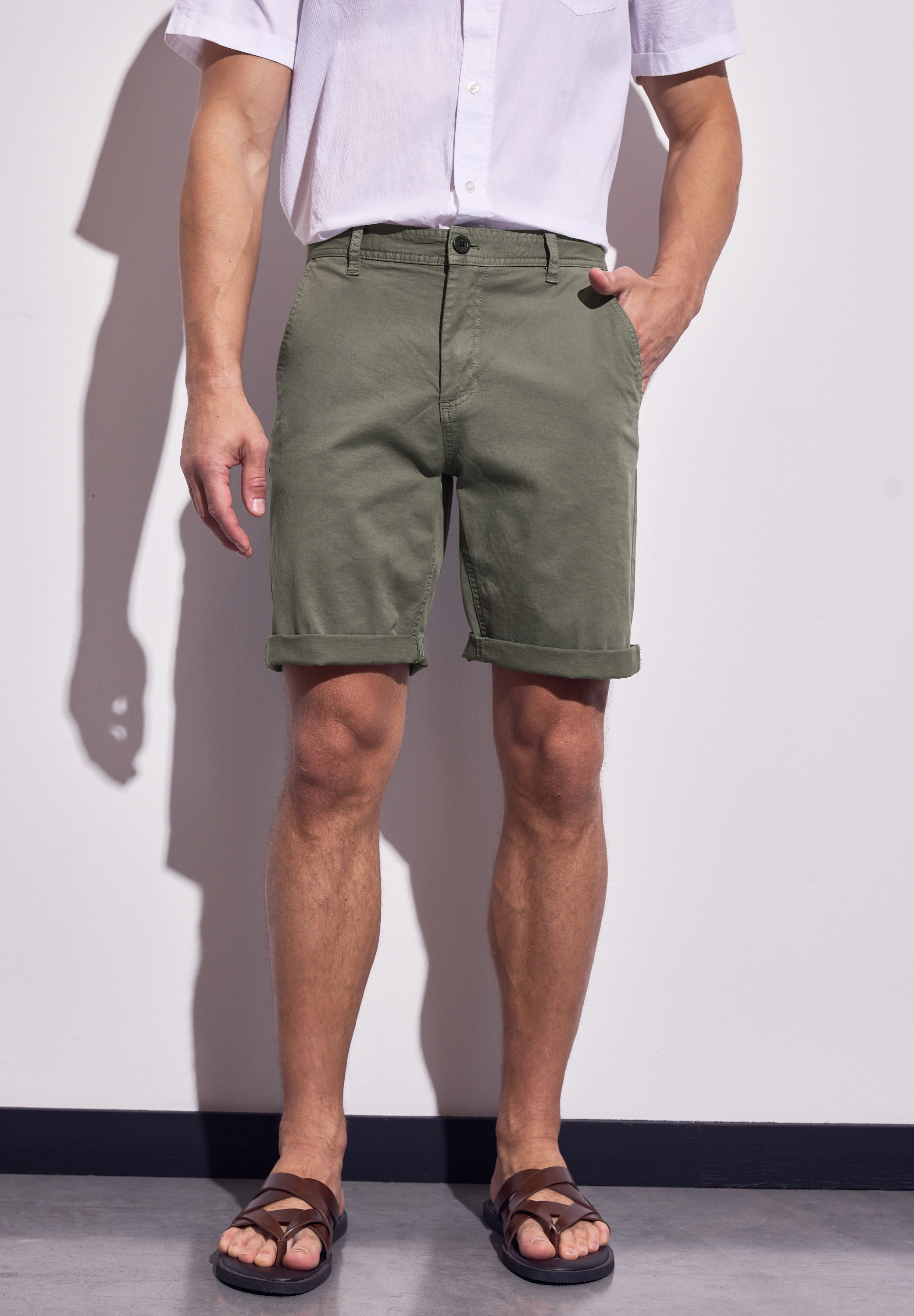 STREET ONE MEN Shorts, aus Baumwolle mit Stretchanteil günstig online kaufen