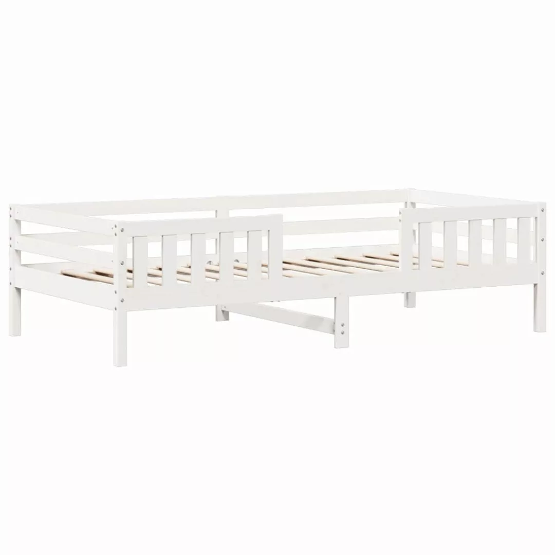 vidaXL Bett Massivholzbett ohne Matratze Weiß günstig online kaufen