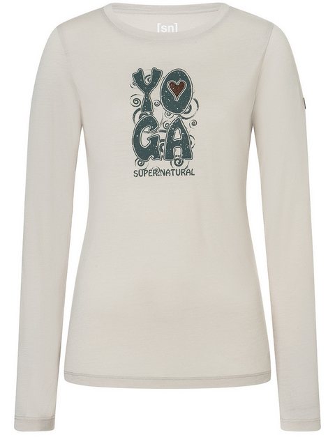 SUPER.NATURAL Sweatshirt für Damen, Merino HEART OF YOGA Herz Motiv, casual günstig online kaufen