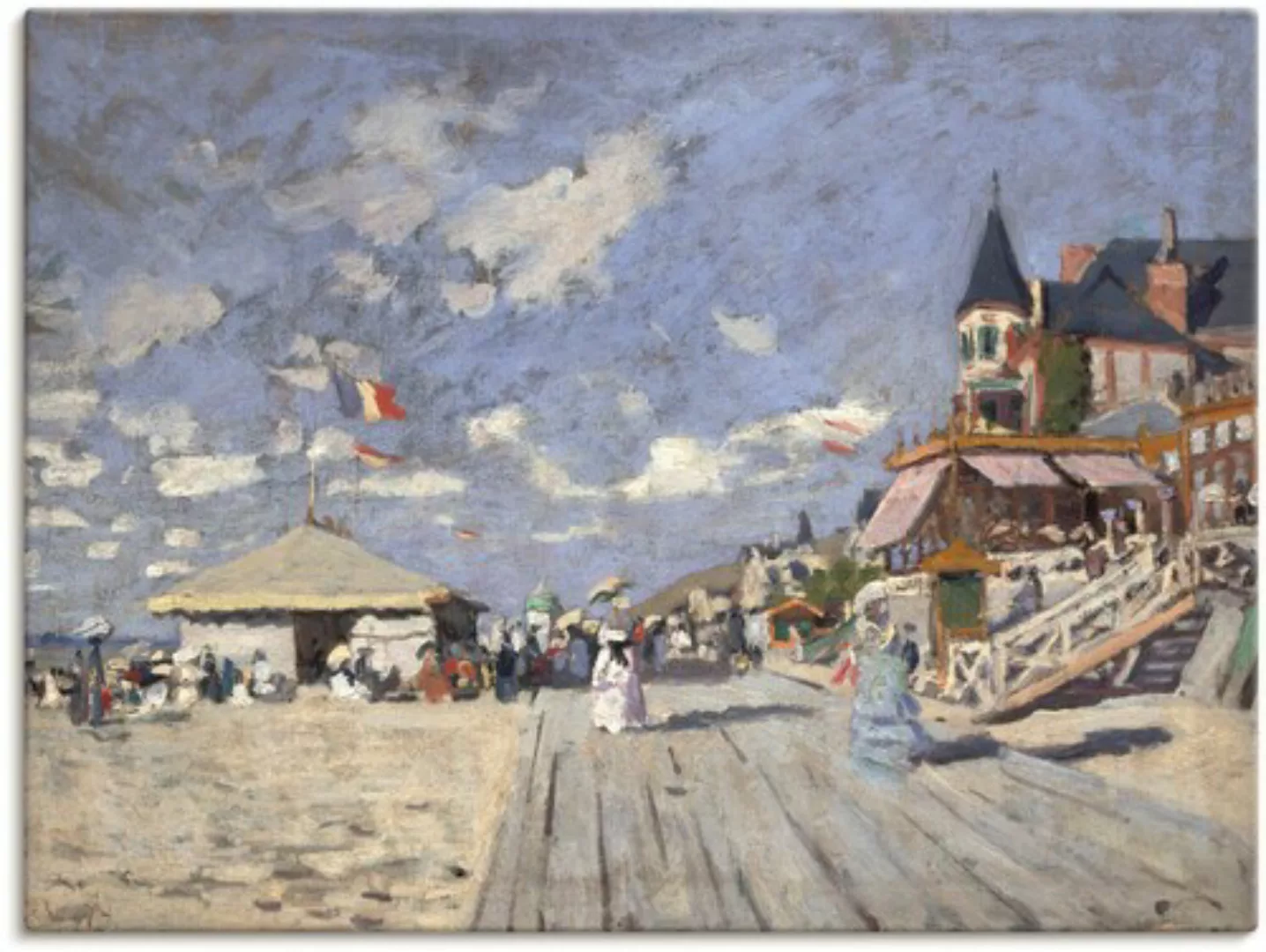 Artland Leinwandbild »Am Strand von Trouville. 1870.«, Frankreich, (1 St.), günstig online kaufen