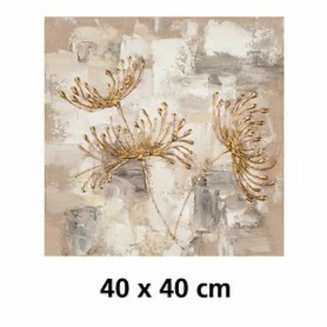 Bild 'Chrysanthemen' gold 40x40 günstig online kaufen