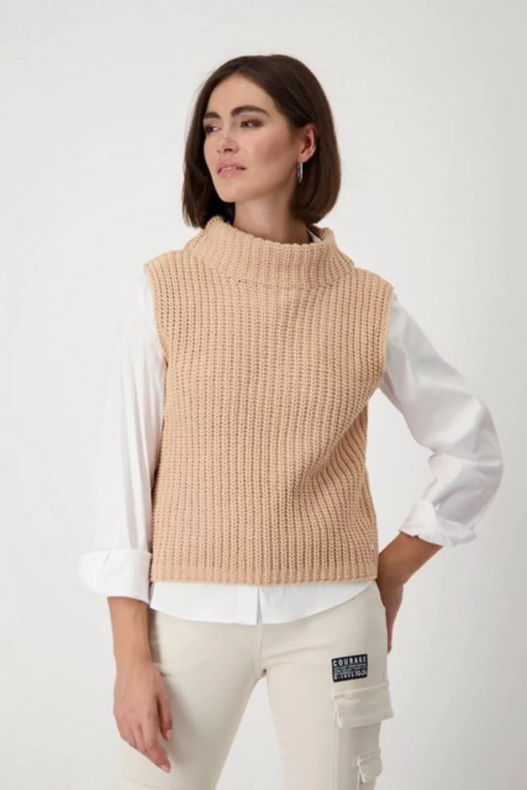 Monari Strickpullover Pullunder, peach nectar günstig online kaufen