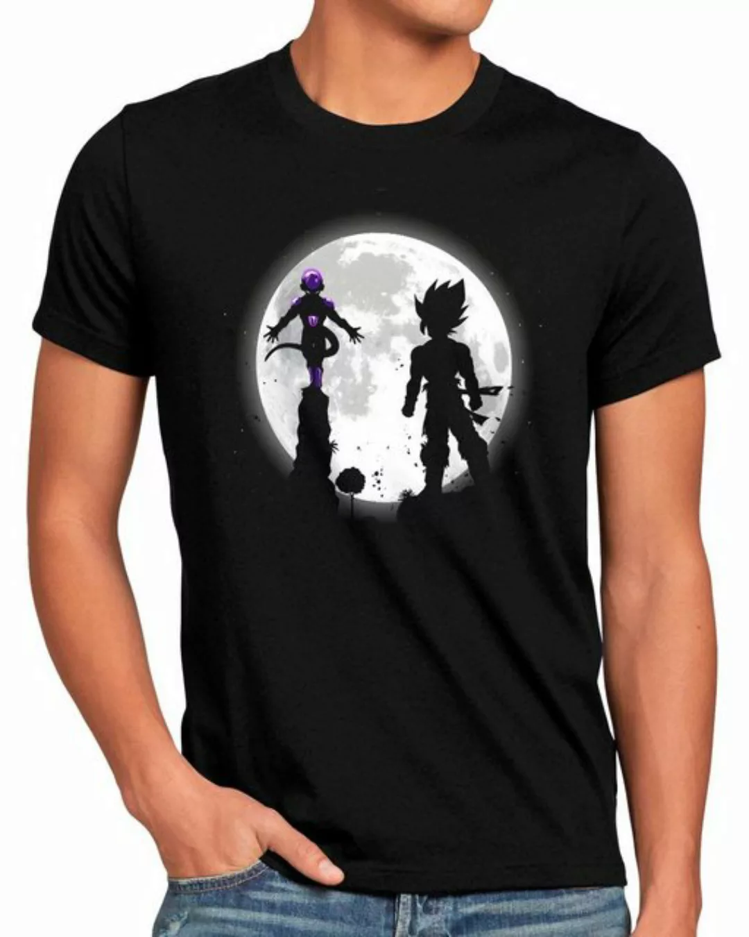 style3 Print-Shirt Herren T-Shirt Moonlight Battle super dragonball z gt so günstig online kaufen