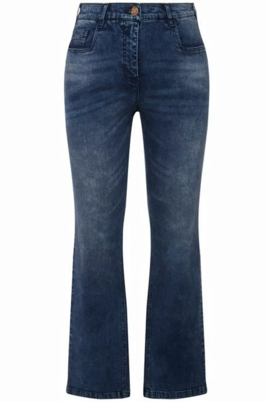 Ulla Popken 5-Pocket-Jeans Jeans Mandy 5-Pocket-Schnitt weites Bein günstig online kaufen