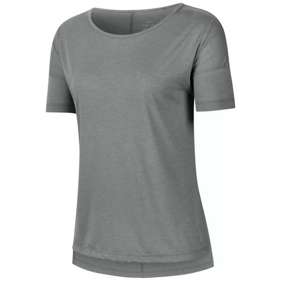 Nike Yoga Kurzärmeliges T-shirt XS Particle Grey / Heather / Platinum Tint günstig online kaufen