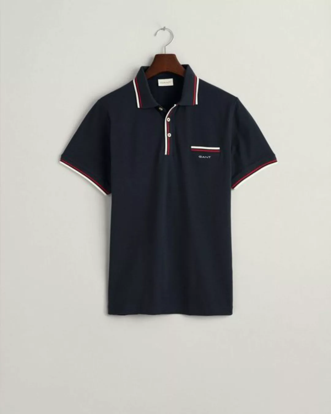 Gant Poloshirt 2-COL TIPPING SS PIQUE POLO mit Randstreifen in 2 Farben am günstig online kaufen