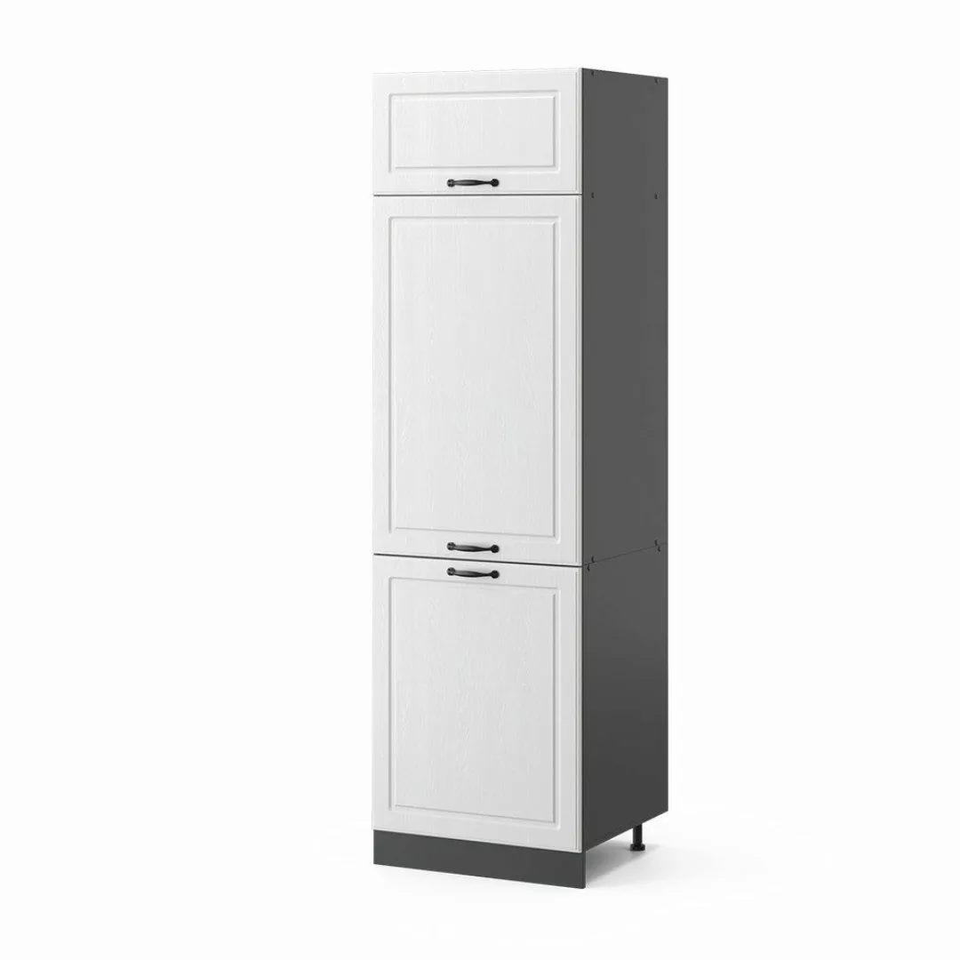 Vicco Kühlumbauschrank R-Line, Weiß Landhaus/Anthrazit, 60 günstig online kaufen