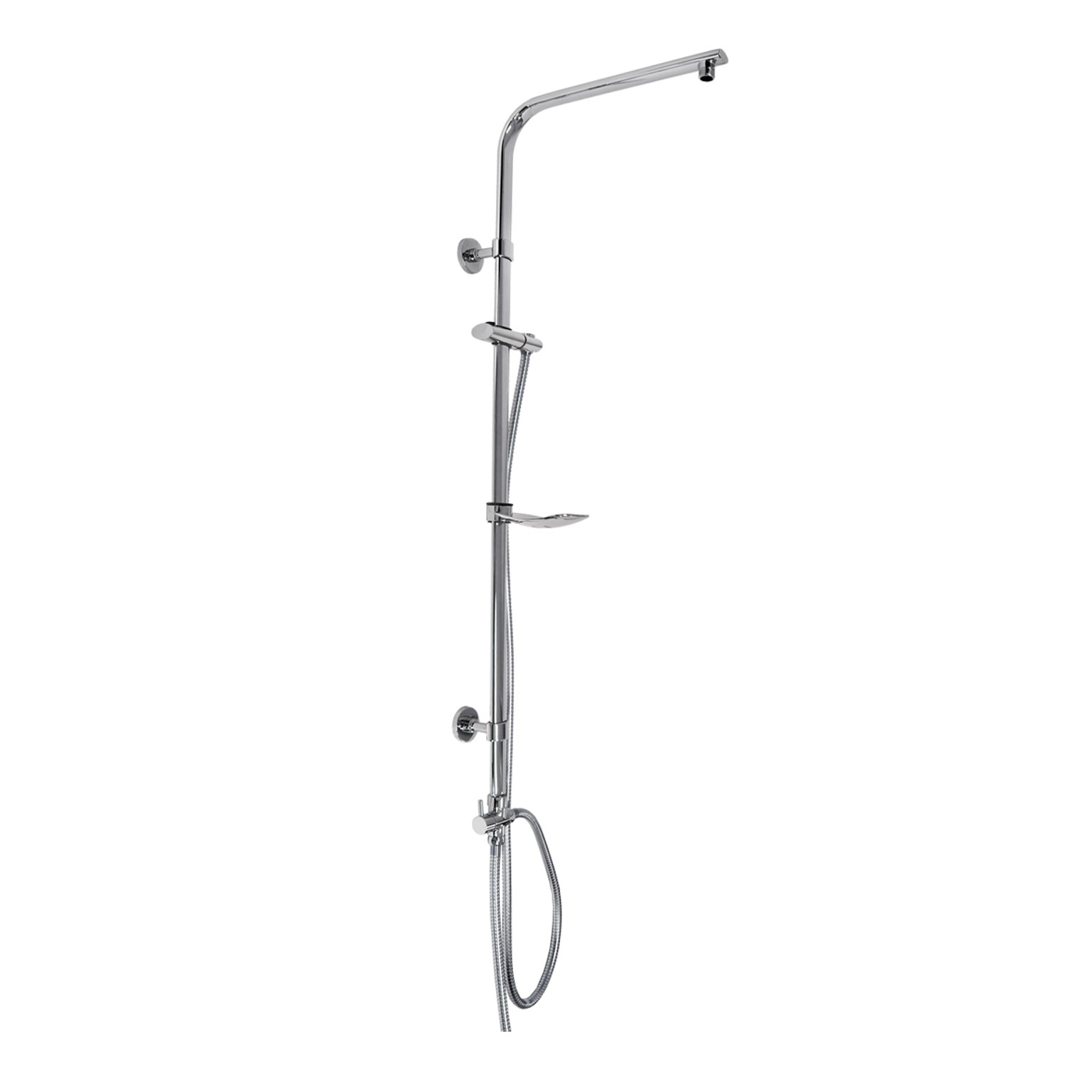 ECD Germany Ovale Duscharmatur 105 cm Verchromt für Regenduschen Anti-Kalk günstig online kaufen