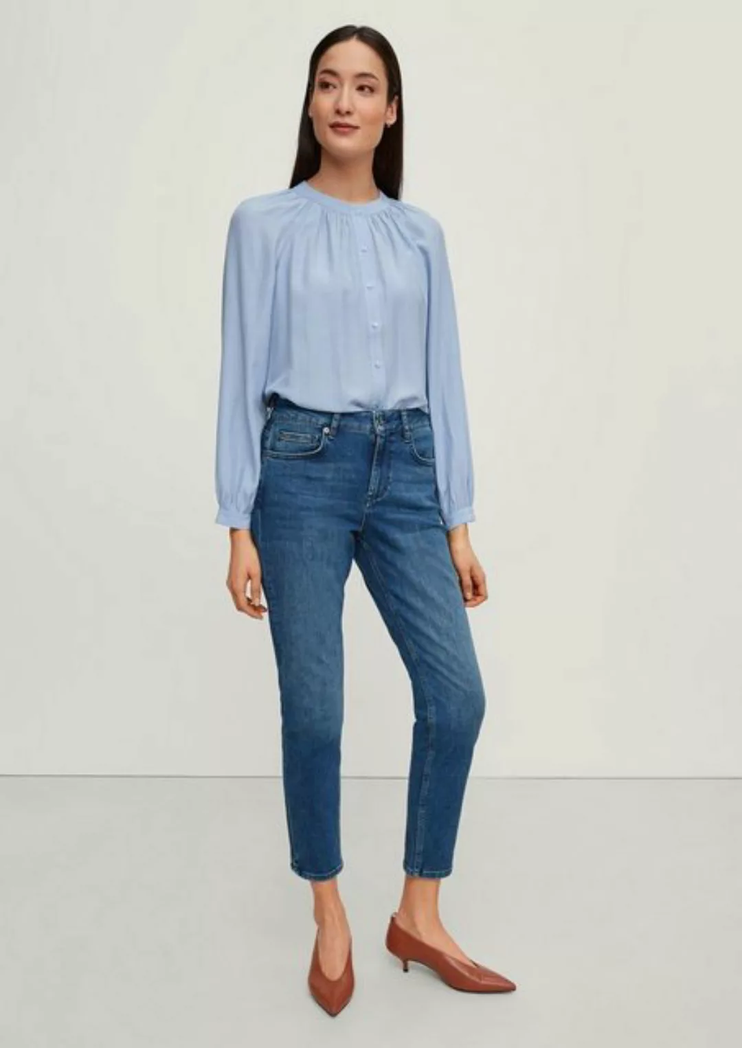 Comma 7/8-Jeans Slim: 7/8-Jeans Waschung, Schmucksteine günstig online kaufen