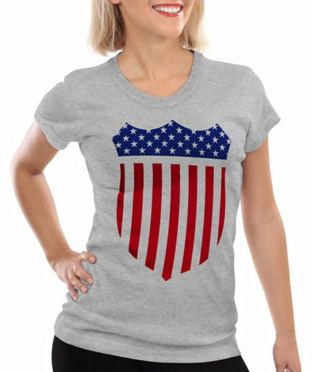 style3 T-Shirt USA Amerika Medal Medaille Wappen Flagge sheriff stars strip günstig online kaufen