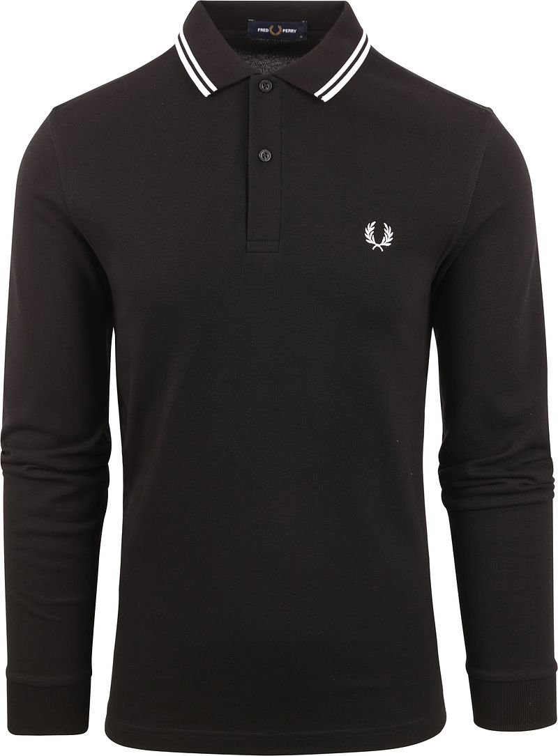 Fred Perry Langarm-Poloshirt Schwarz 350 - Größe XL günstig online kaufen