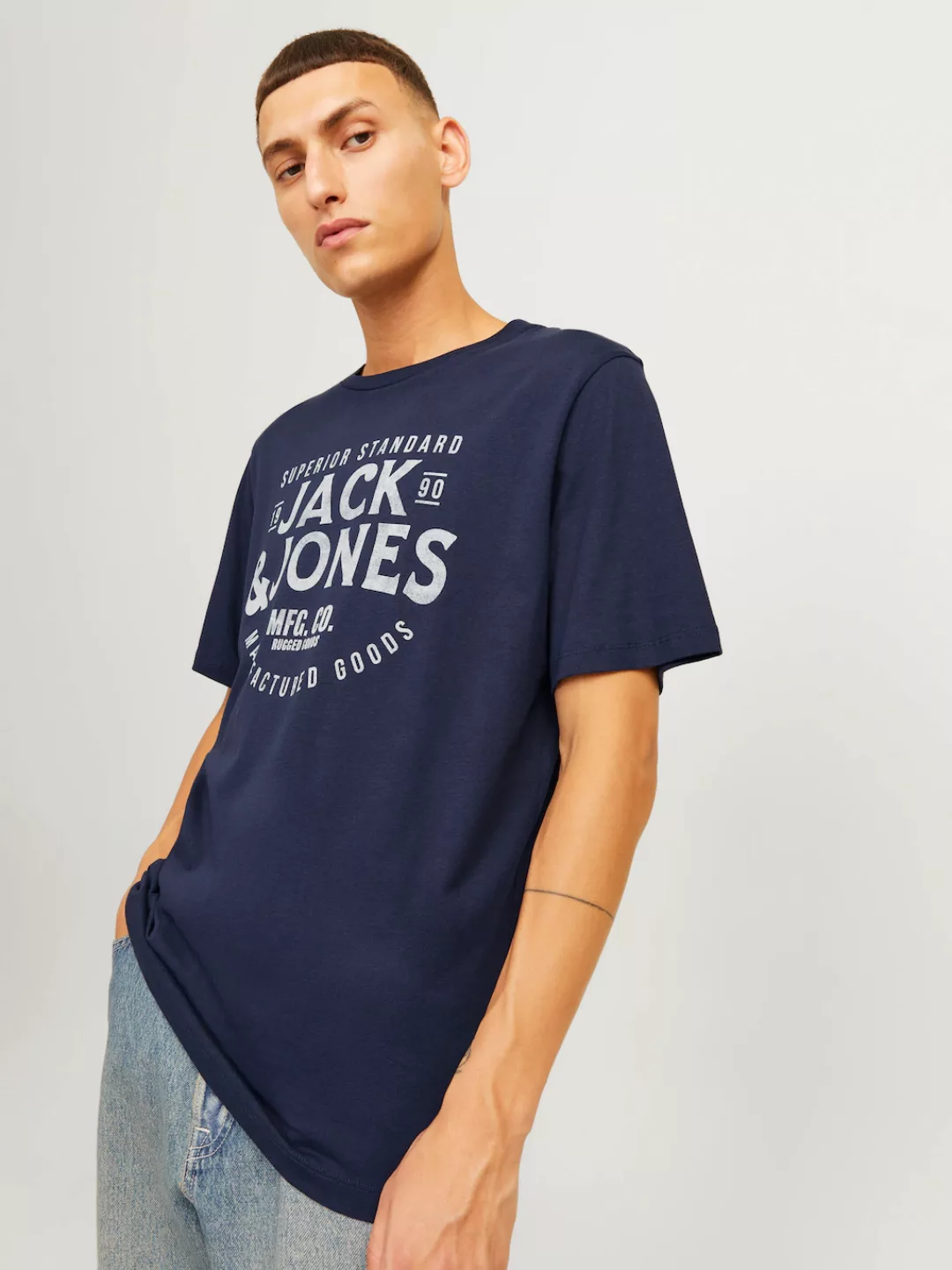 Jack & Jones T-Shirt JJJEANS TEE SS O-NECK LN günstig online kaufen