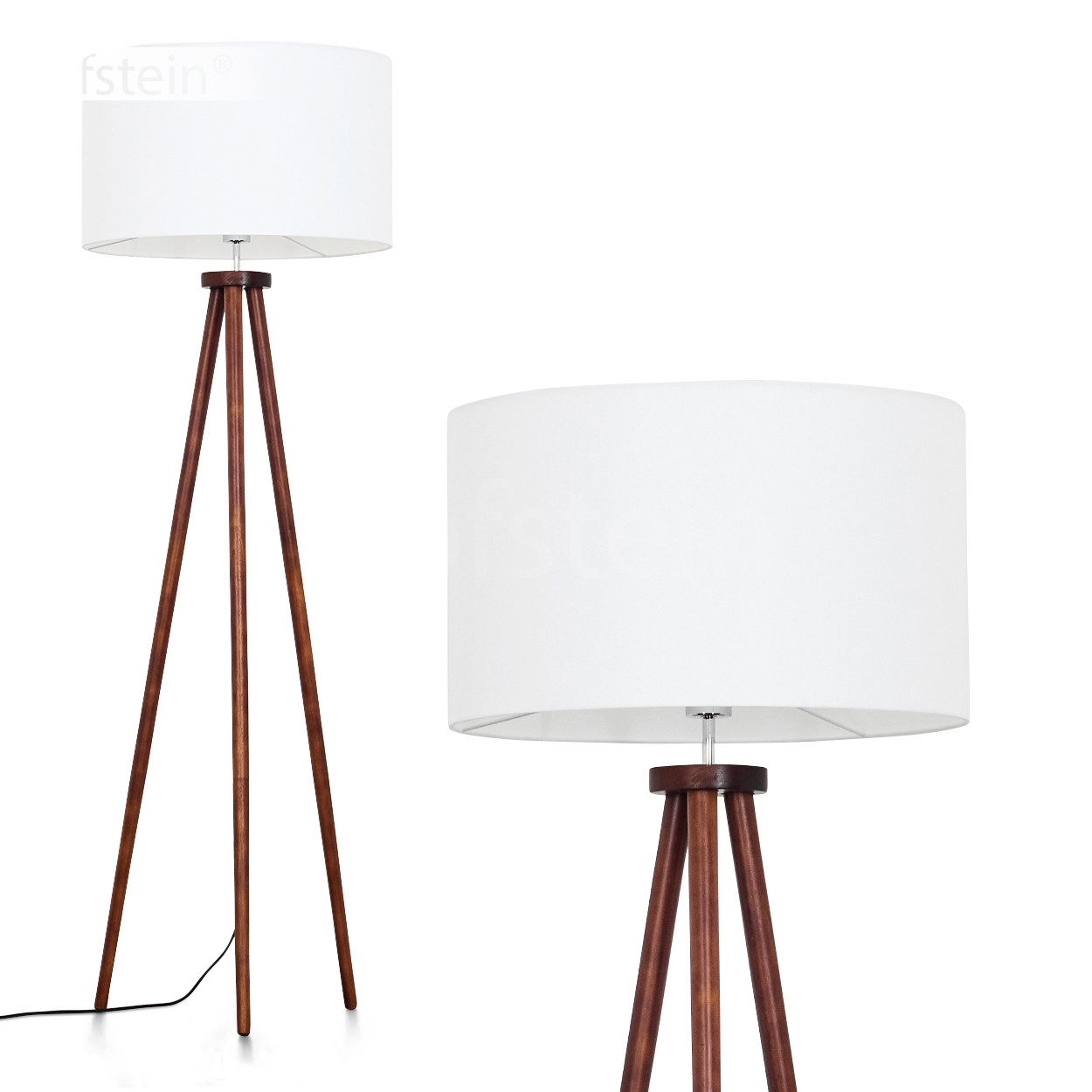 hofstein Stehlampe Stehlampe aus Holz/Stoff in günstig online kaufen