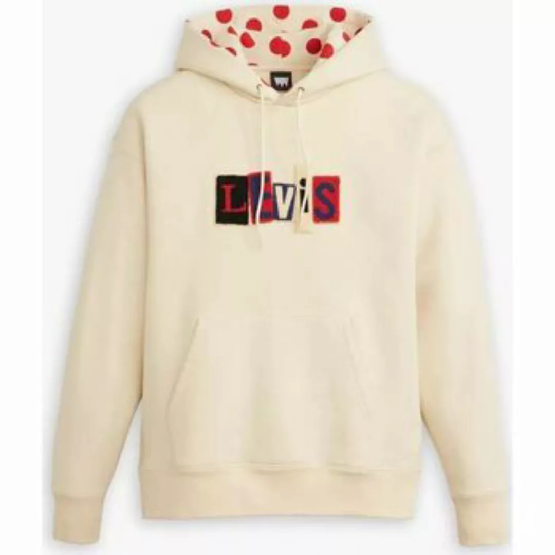 Levis  Sweatshirt A1008 0014 - SKATE HOODED-ANGORA DOTS CREAM AND RED günstig online kaufen