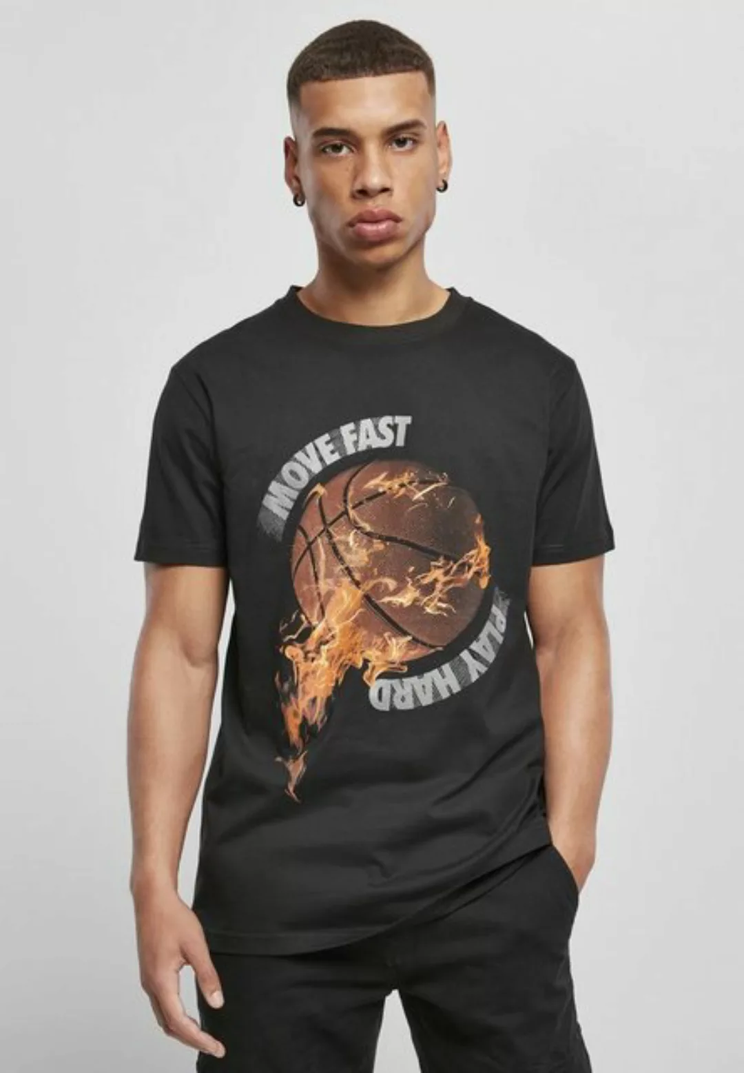 MisterTee T-Shirt "MisterTee Herren Burning BBall Tee" günstig online kaufen