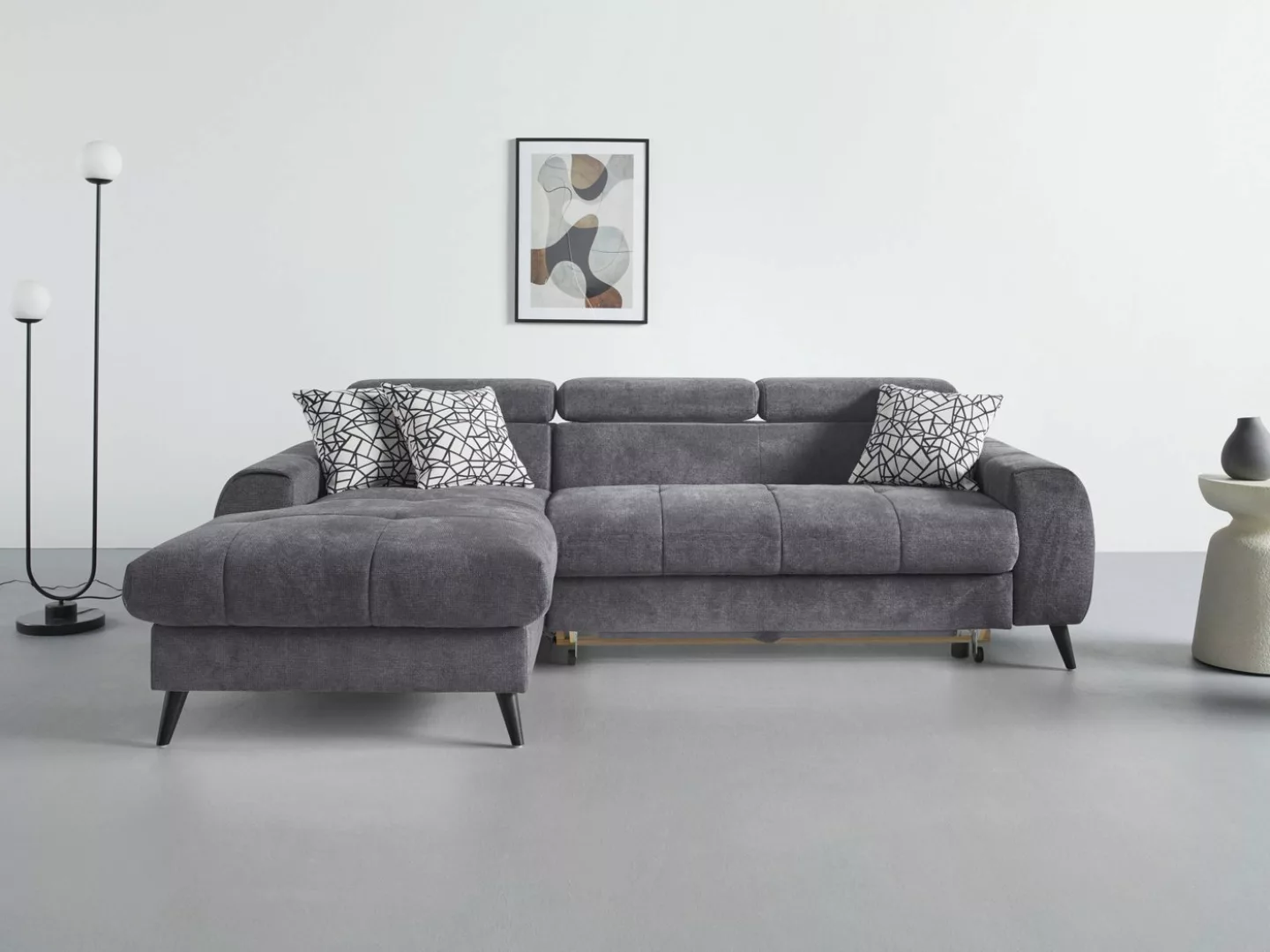 COTTA Ecksofa Mia L-Form, 3-tlg.-Kissen-Set, Recamiere, wahlweise mit oder günstig online kaufen