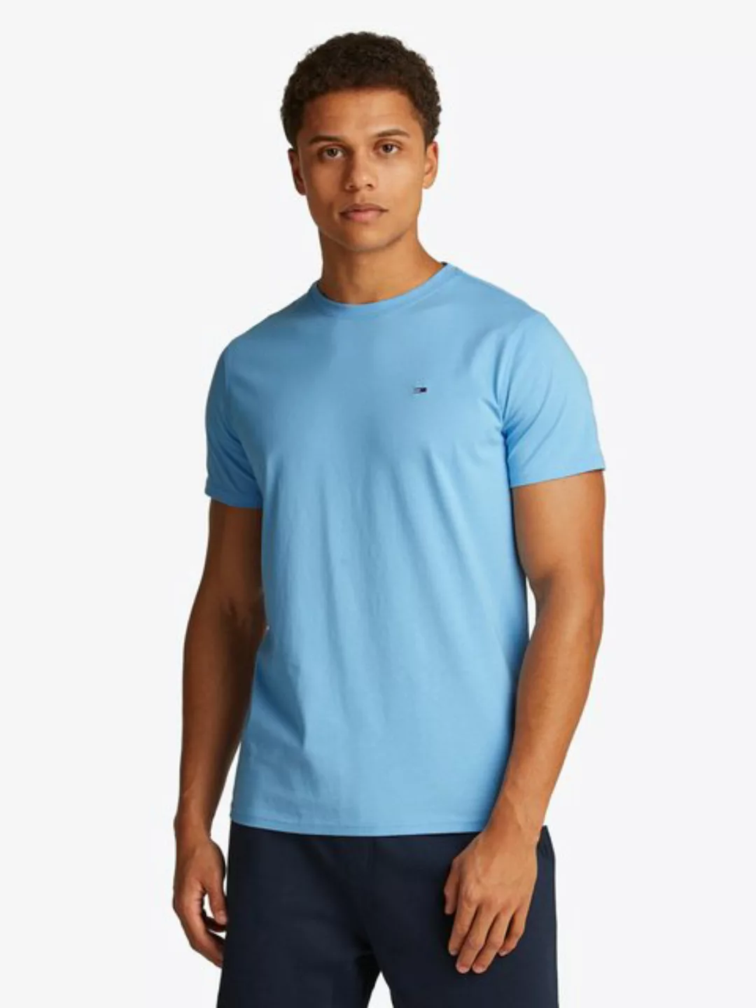 Tommy Jeans T-Shirt "TJM ESSENTIAL SOLID TEE", Regular Fit mit Rundhalsauss günstig online kaufen