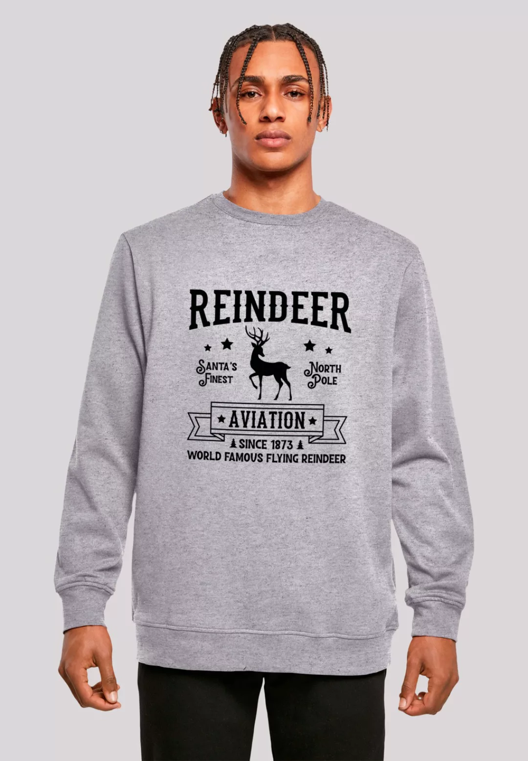 F4NT4STIC Sweatshirt "Reindeer Aviation Retro Weihnachten Sign", Premium Qu günstig online kaufen