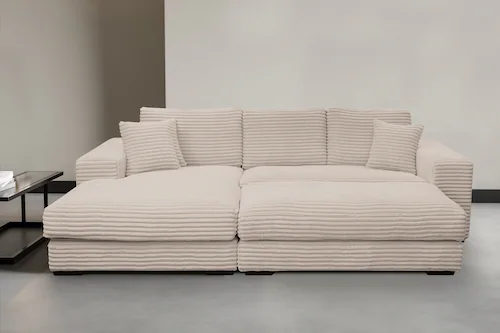 WERK2 Ecksofa "Eden" mit Polsterhocker günstig online kaufen