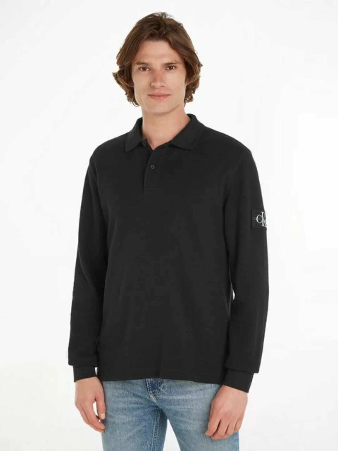 Calvin Klein Jeans Poloshirt WAFFLE LS BADGE POLO günstig online kaufen