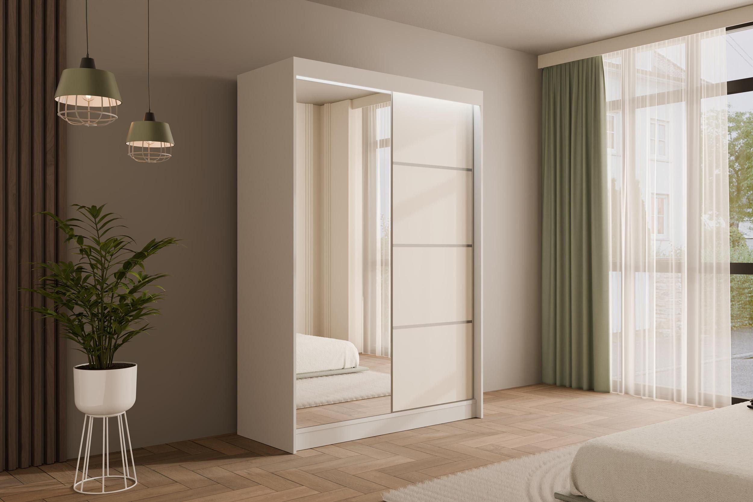 ALTDECOR Schiebetürenschrank PAOKI (Kleiderschrank Garderobenschrank mit günstig online kaufen