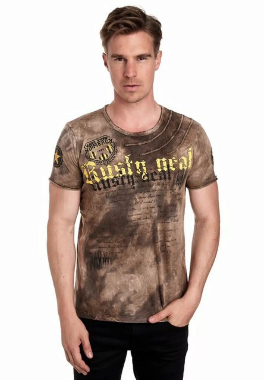 Rusty Neal T-Shirt mit toller Batik-Optik günstig online kaufen