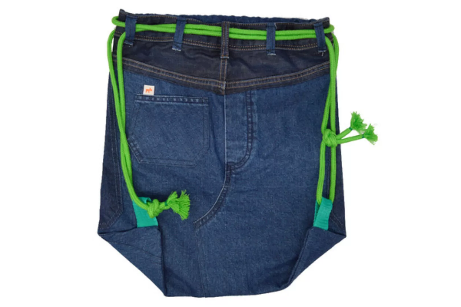 Unikat: Gymbag Green Spleen - Turnbeutel Aus Jeans günstig online kaufen