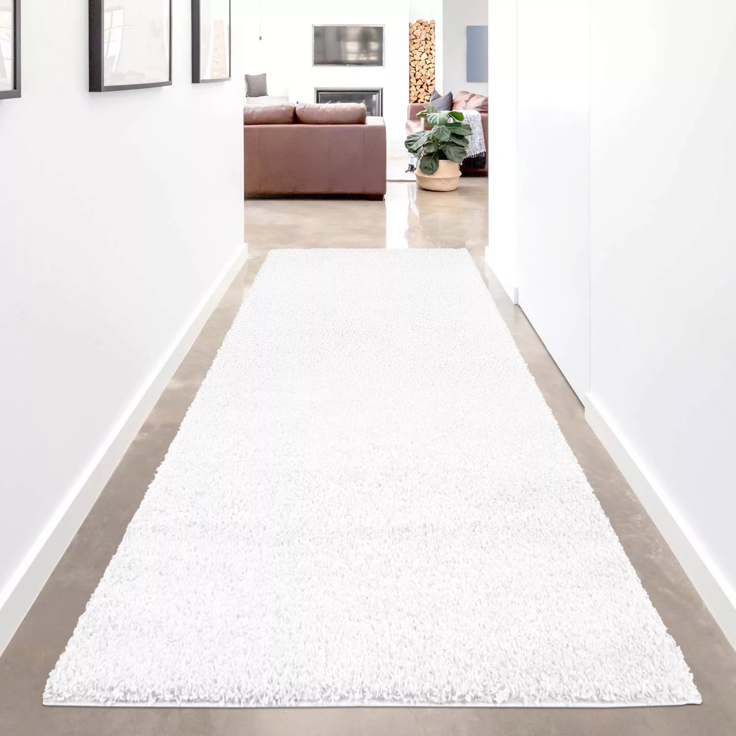 Carpet City Hochflor-Läufer »Shaggi uni 500«, rechteckig, Shaggy-Teppich, U günstig online kaufen