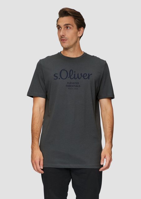 s.Oliver Kurzarmshirt T-Shirt mit Logo-Print Artwork günstig online kaufen