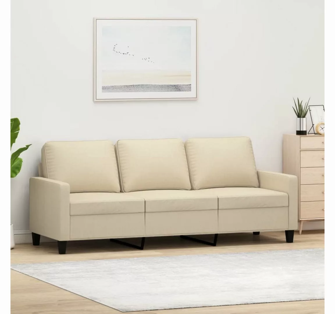 vidaXL Sofa 3-Sitzer-Sofa Hellgrau 180 cm Stoff günstig online kaufen