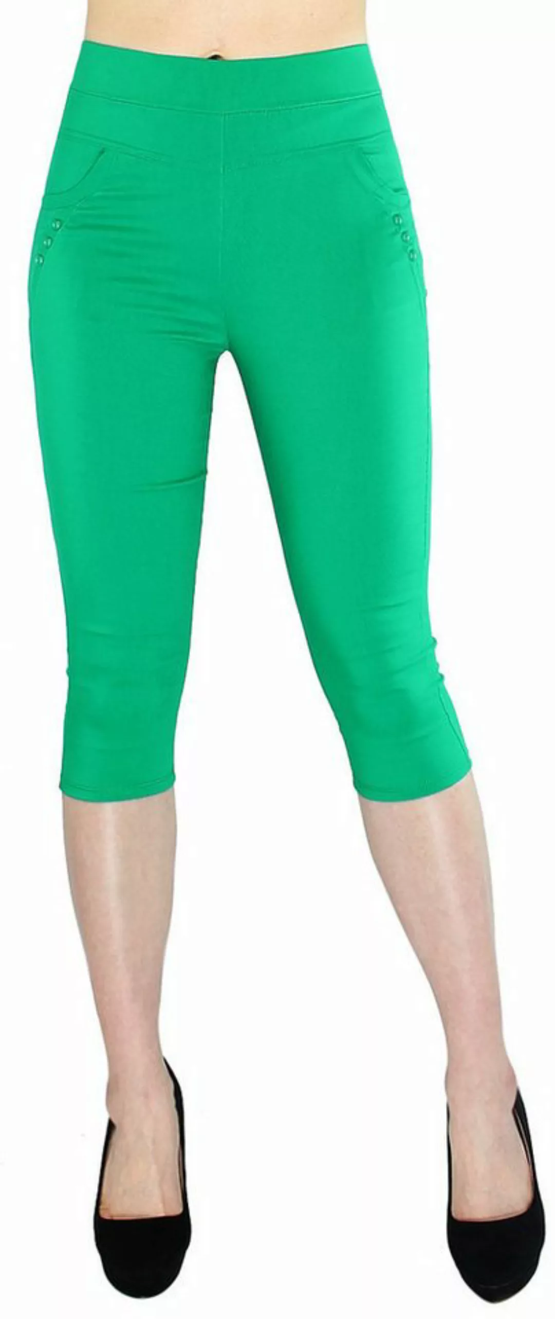 dy_mode Caprihose Damen Capri Hose 3/4 Skinny Pants Kurze Sommerhose mit Kn günstig online kaufen