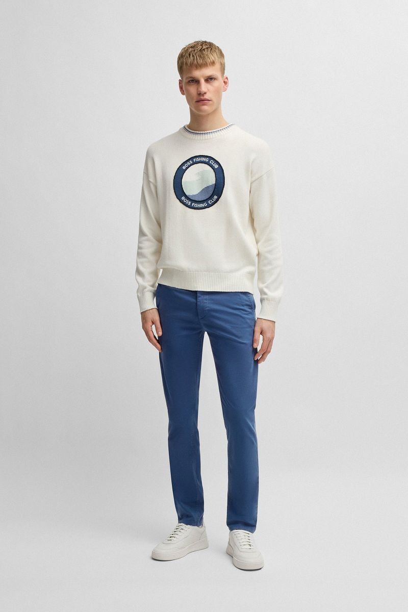 BOSS Chino Slim Dunkelblau - Größe W 34 - L 30 günstig online kaufen