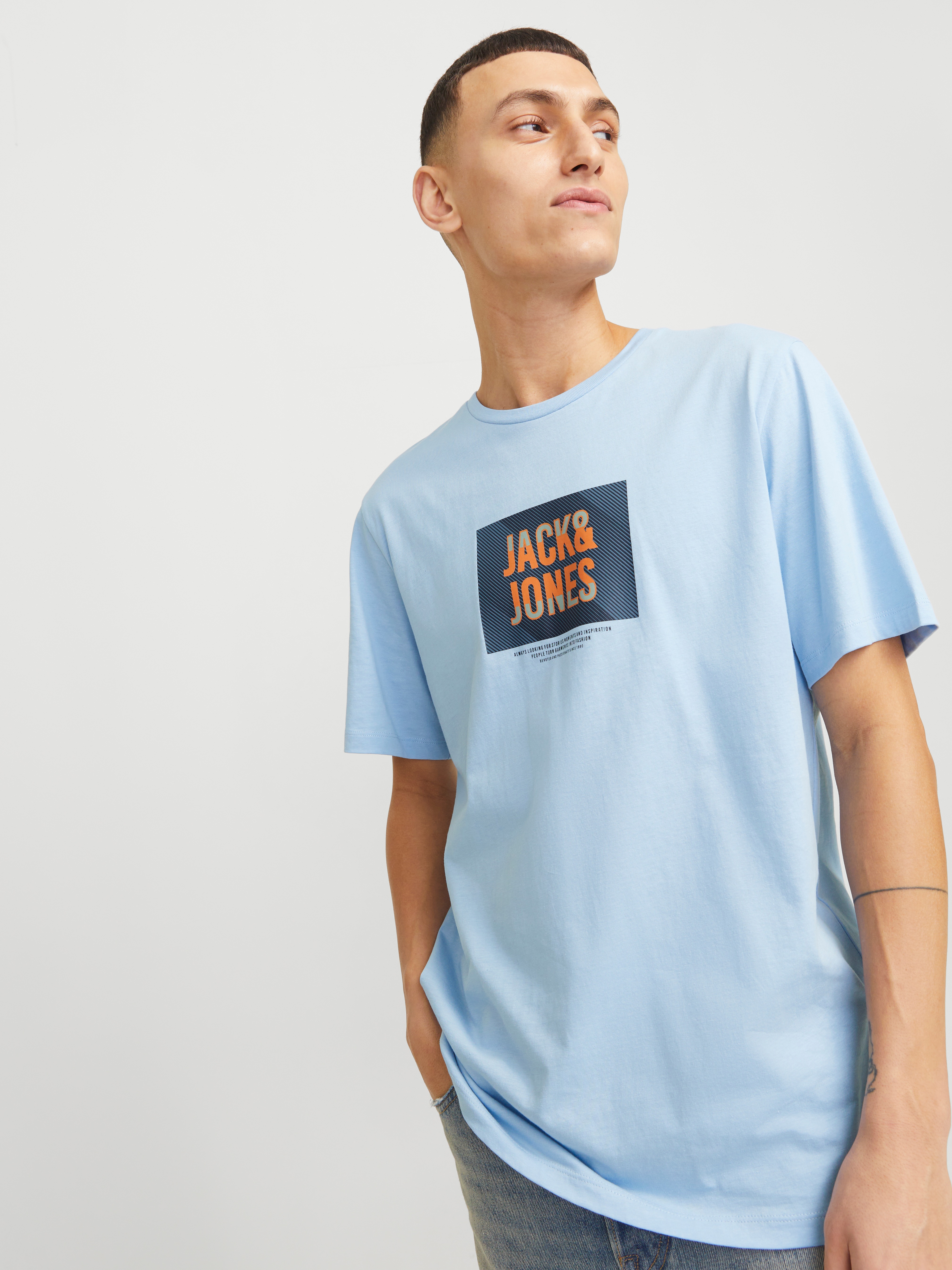 Jack & Jones Print-Shirt "JJHUDSON TEE SS CREW NECK" günstig online kaufen