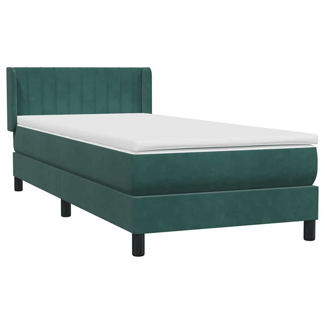 vidaXL Bett Boxspringbett mit Matratze Dunkelgrün 90x220 cm Samt günstig online kaufen