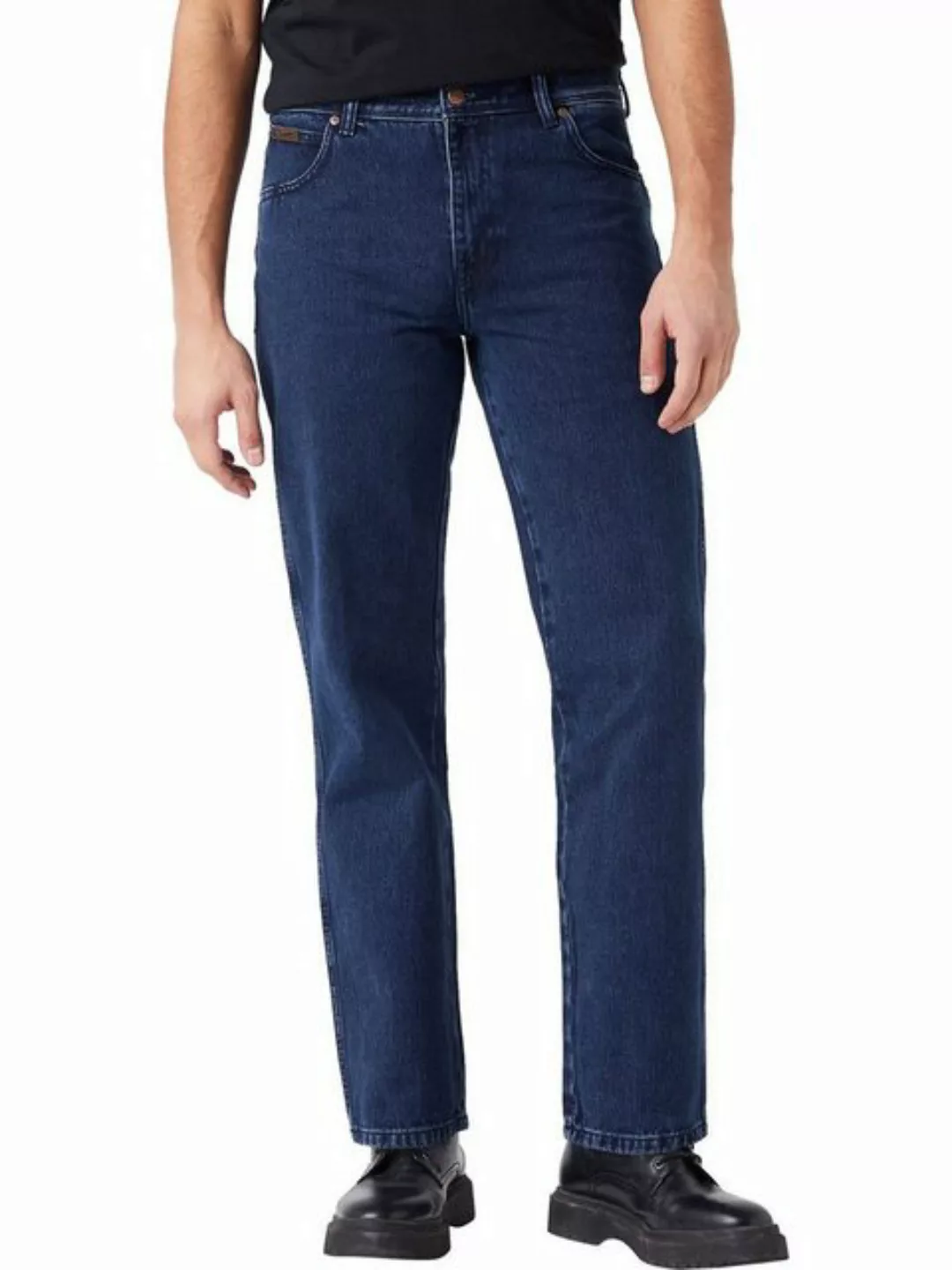 Wrangler Herren Jeans Texas - Regular Fit - Blau - Coalblue Stone günstig online kaufen