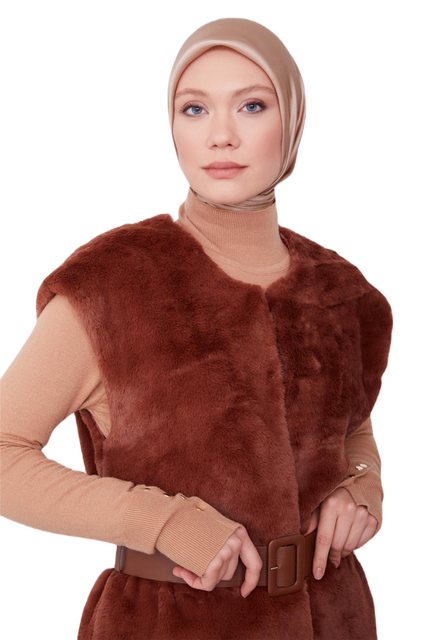 ARMİNE Longweste Armine Lange Weste Damen, Winter Faux Fur Jacke Damen mit günstig online kaufen