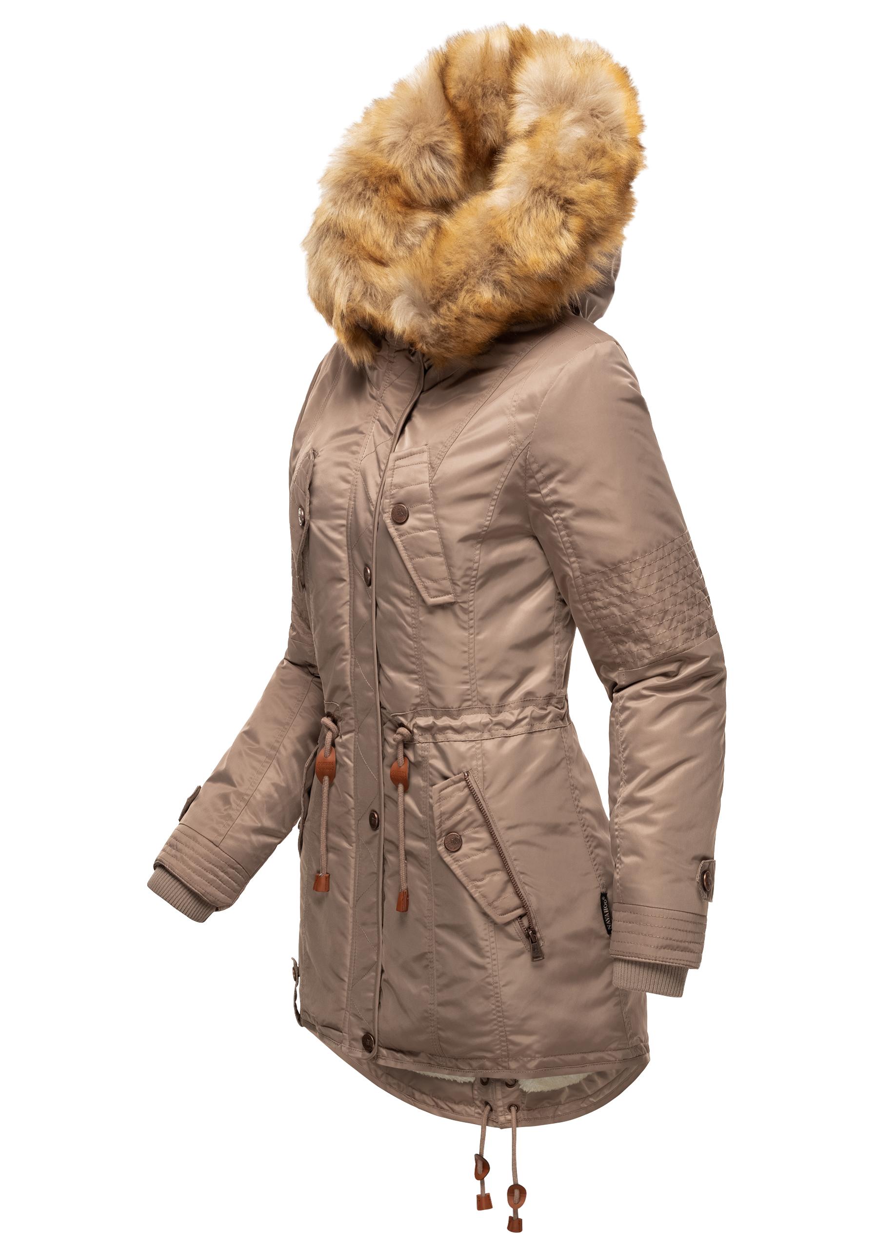 Navahoo Wintermantel "La Viva", hochwertiger Winterparka mit großem Kunstfe günstig online kaufen