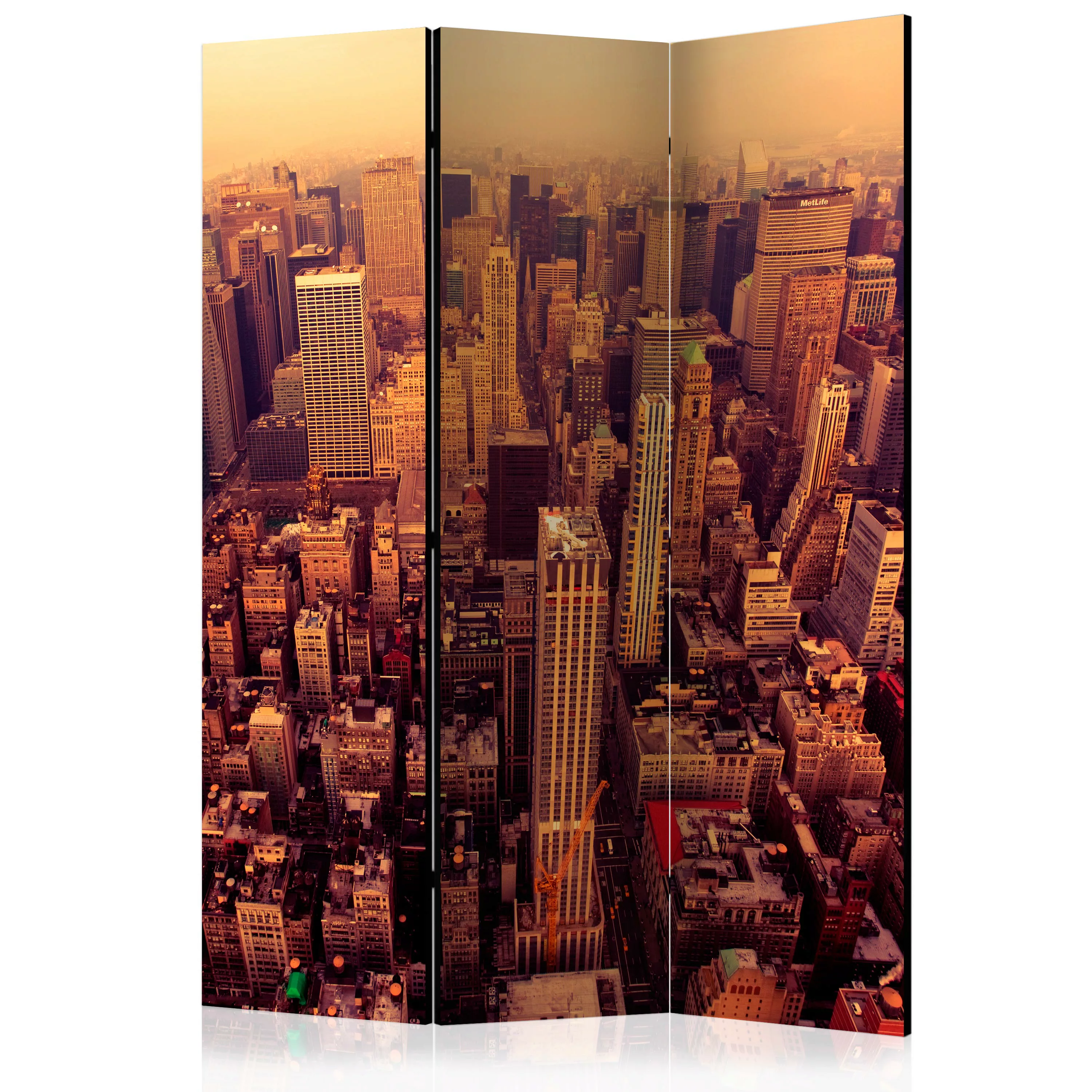 3-teiliges Paravent - Bird Eye View Of Manhattan, New York [room Dividers] günstig online kaufen
